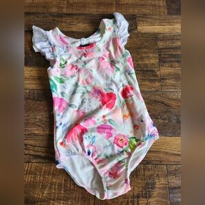 Cheeky Plum Floral Girls Leotard